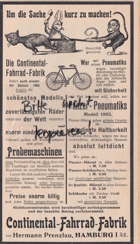 Hamburg werbung 1903 hermann - hamburg,,