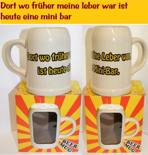 Bierkrug mit fetzigen - , spruch