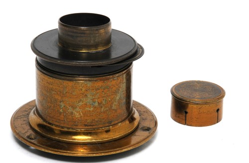 Antique brass lens name - brass,