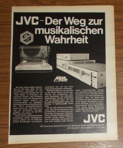 Seltene werbung vintage jvc - werbung,