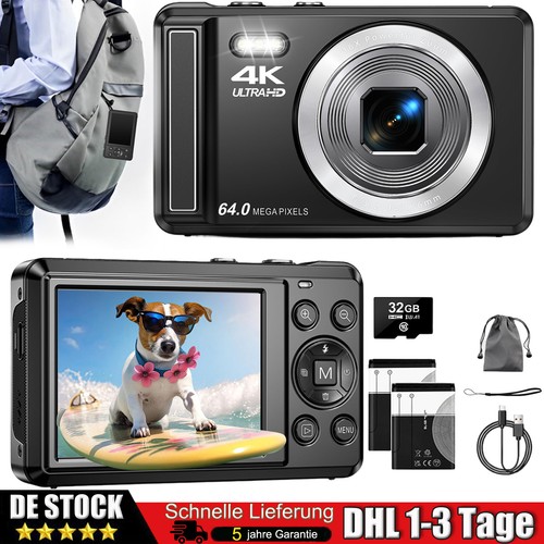 Uhd digitalkamera 64mp - 4k,
