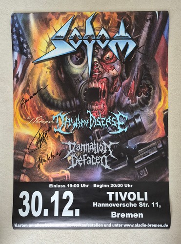 Sodom signed autogramme - sodom,