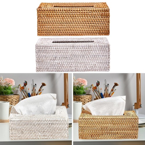Rattan tissue box retro - rattan, stile