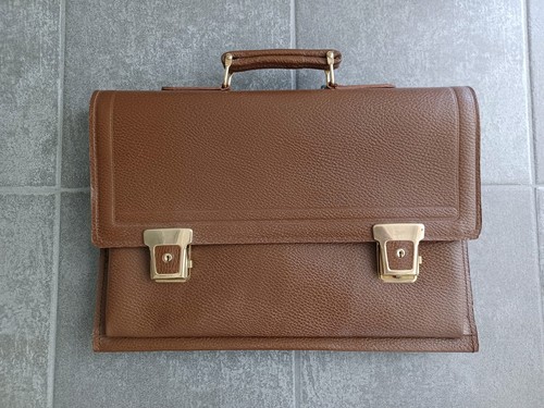 Vintage leder aktentasche - vintage,