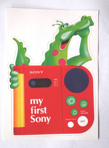 First sony aufkleber - my,