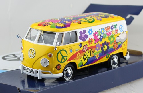 Flower power hippie bus - t1,
