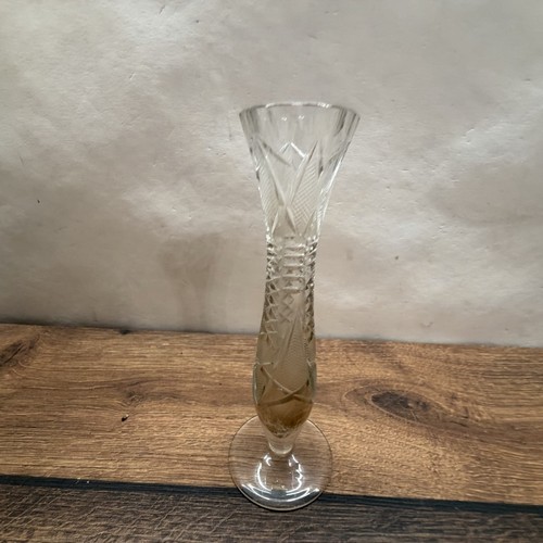 Glas vase schmal gepresst - vase,