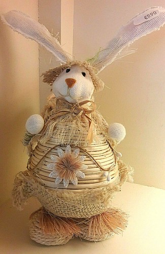 Deko osterhase aus stroh - aus, mit