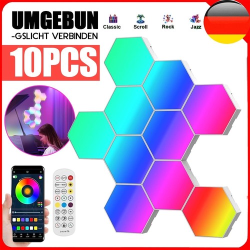 10x hexagon led panel rgb - panel,