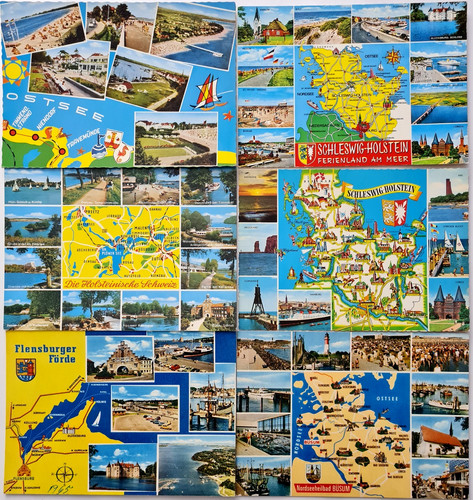 Postkarten lot landkarten - postkarten, x