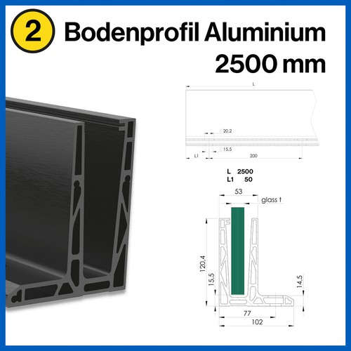 Ganzglasgeländer aluminium - ganzglasgeländer,