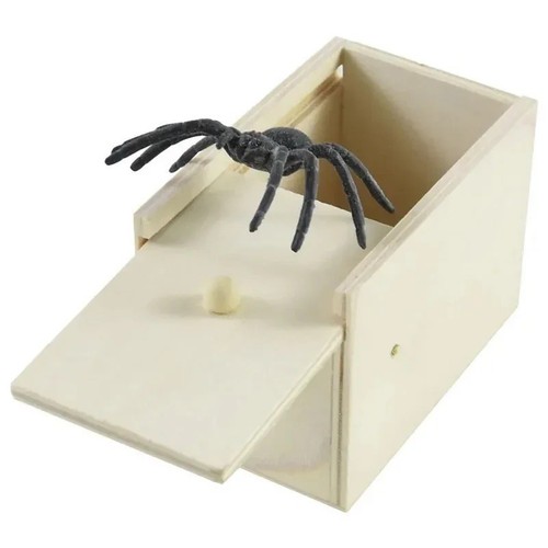 Box falle witz holzspinne - witz,
