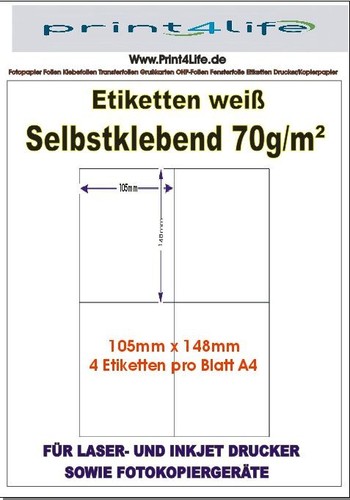 400 etiketten 105 148 mm - 400,