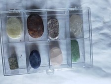 7 Stück Chakra Set Natursteine geschliffen, Edelsteine, Wasser-Heilsteine 