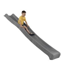 3 m Kunststoffrutsche Wellenrutsche Kinderrutsche Garten grau blau