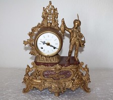 Tischuhr aus vergoldeter Bronze Franz Hermle Imperial Brevettato Italy Louis XVI