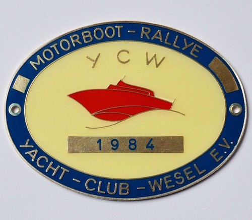 Plakette motorboot rallye ycw - plakette,