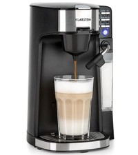 Klarstein 10033138 Baristomat 2-in-1 Heißgetränke Kaffeemaschine Tee 1180W BLK