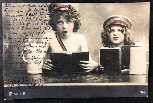 Scherz postkarte - -,