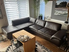 Dunkelbraunes, echtleder