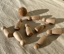 Mini Kegelspiel aus Holz mit