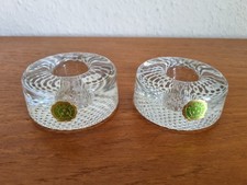 2 Kerzenhalter Glas Kunst