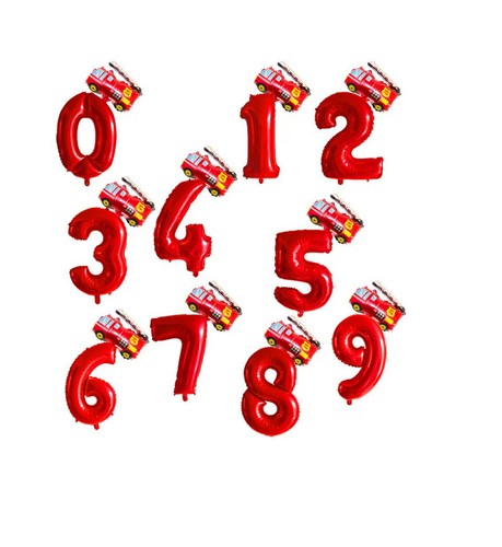 Feuerwehrauto helium folien - helium,