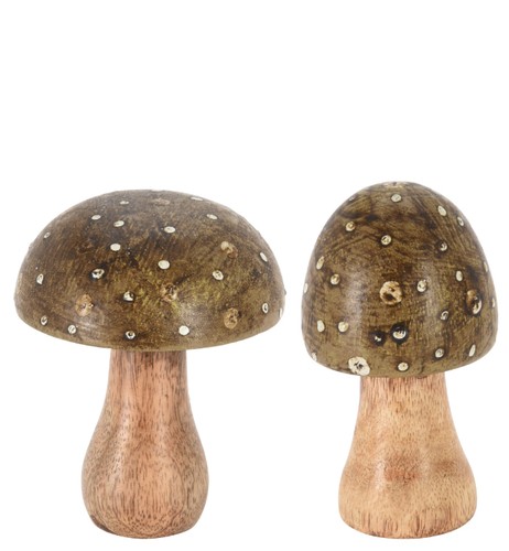 Deko pilze olive braun - deko, olive-braun
