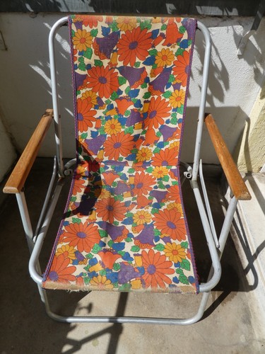 Vintage campingstuhl - vintage,