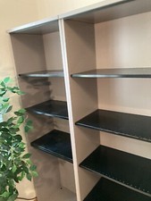 4 Büroregale steingrau (H 190