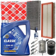 FEBI INSPEKTIONSPAKET+MANNOL 10W40 für VW NEW BEETLE GOLF 4 BORA 1J AUDI A3 8L