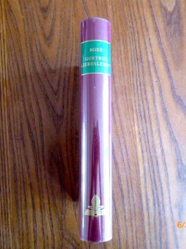 Bode wilhelm goethes - bode,, wilhelm:goethes