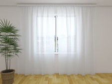 Gardine aus Chiffon, weiß