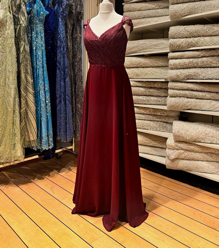 Damen abendkleid lang rot - damen, s/m
