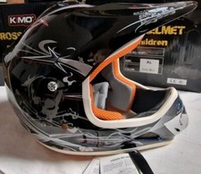 KIMO Kinder Motorrad Crosshelm Sport Black Gr. XXL (59-60 cm) Helm Kinderhelm
