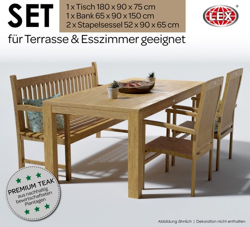 Teak gartensitzgruppe teakholz - gartensitzgruppe,