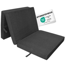RelaxXL Klappmatratze 195x80x10cm Senior Faltbares Gästebett Waschbar Schwarz