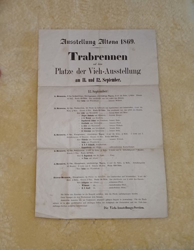 Historisches plakat 1869 - plakat,