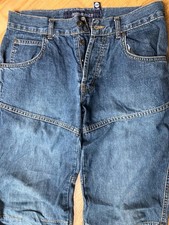 Blaue Jeans Gr.  29 L 32 fishbone Hose mit Knöpfen