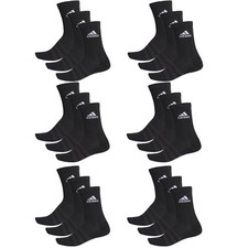 Adidas Cushioned Crew Socken Sportsocken Tennissocken 18 Paar schwarz DZ9354 