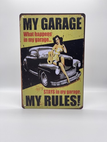 Blechschild pin garage - blechschild,