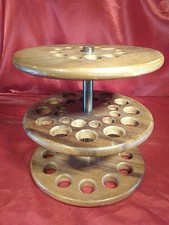 Alter Pfeifenständer Pfeifenregal Pfeifenhalter 24 Pfeifen Holz (5402)