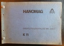 Hanomag Raupe K11 Ersatzteilkatalog