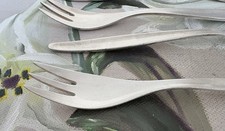 Gabeln Vorspeise Kuchen Dessert WMF Besteck Stockholm Silberauflage Hotelsilber