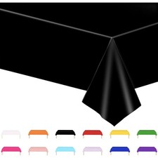 Schwarze Tischdecke 137x274cm