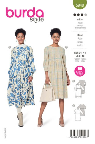 Burda schnittmuster kleid - schnittmuster,