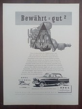 Opel Olympia Rekord, Borgward Isabella, Werbung advert pubblicità, 1955