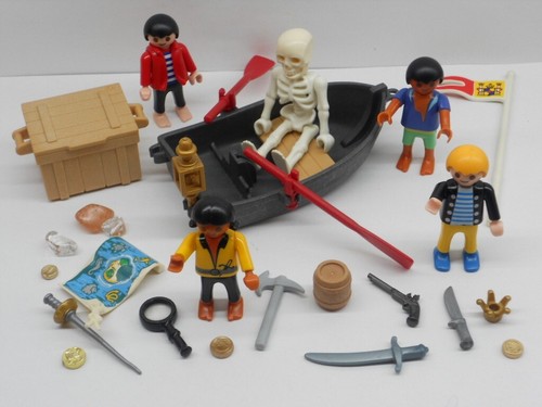Piraten kinder mit ruderboot - kinder,