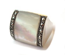 Ring 925 Silver Wide Mother of