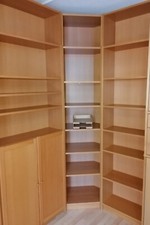 Ikea Billy Schrankwand mit Eckschrank hellbraun 215/115X28X237